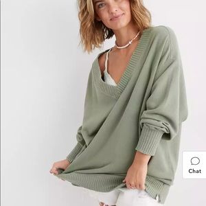 Aerie Down to Earth V-Neck Sweatshirt